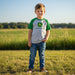 John Deere Boys Raglan Sleeve Logo Tee