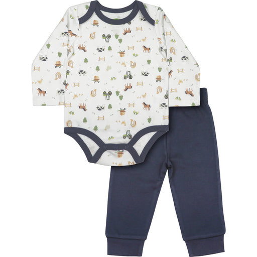 John Deere Boy Infant 2 Piece Farmland Set - Bodyshirt & Pant