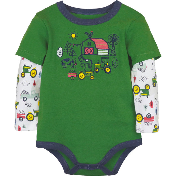 John Deere Boy Infant Barnyard Bodyshirt