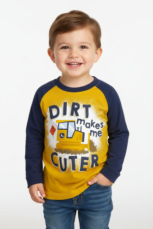 John Deere Toddler Boys Long Sleeve Tee - Dirt Cuter
