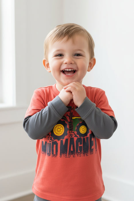 John Deere Toddler Boys Tee - Mud Magnet