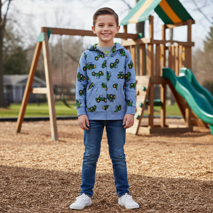 John Deere Toddler Boys Zip Hoodie - Tractors