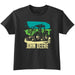 John Deere Boy Youth Black Paint Stripe Tractor Tee
