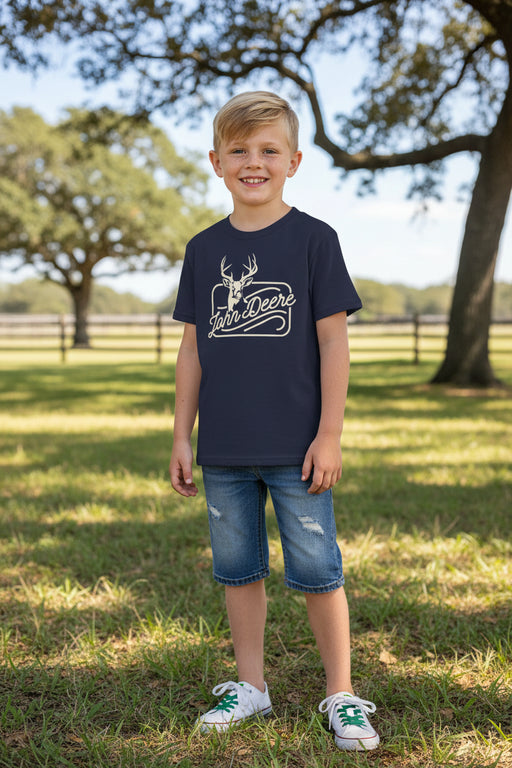 John Deere Youth Boys Buck & Deere Script Tee