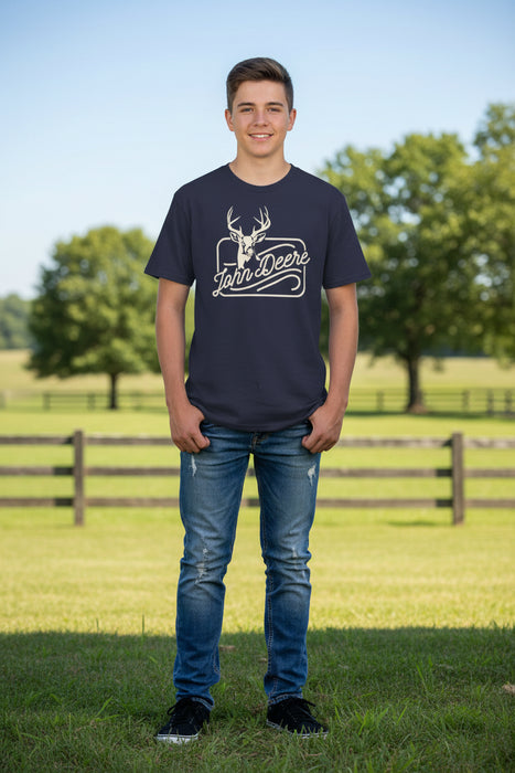 John Deere Youth Boys Buck & Deere Script Tee