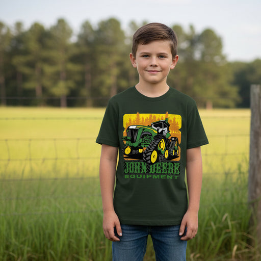 John Deere Youth Boys Forestry Scene Tee