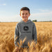 John Deere Youth Boys Grey Fleece Logo Hoodie