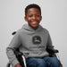 John Deere Youth Boys Grey Fleece Logo Hoodie