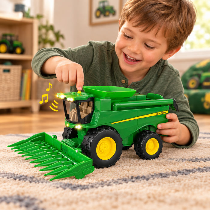 John Deere Combine with Lights & Sounds - 16in