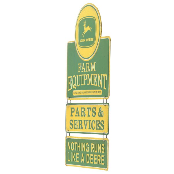 John Deere Farm Equipment Linked Tin Sign