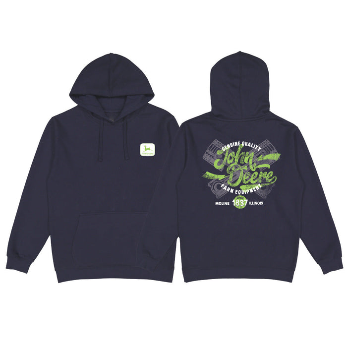 John Deere Mens Farm Equipment Pullover Hoodie