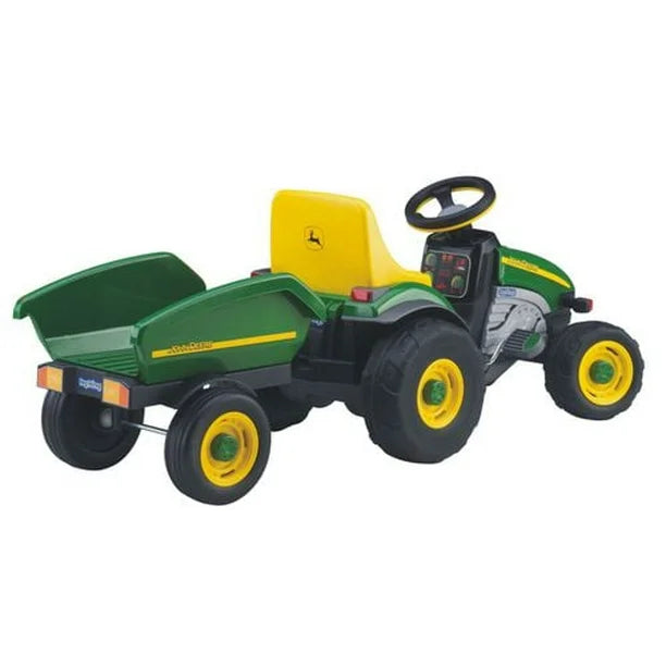 John Deere Farm Pedal Tractor with Trailer