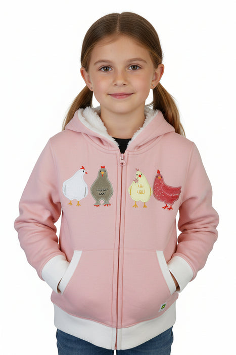 John Deere Toddler Girls Fleece Hoodie - Chickens