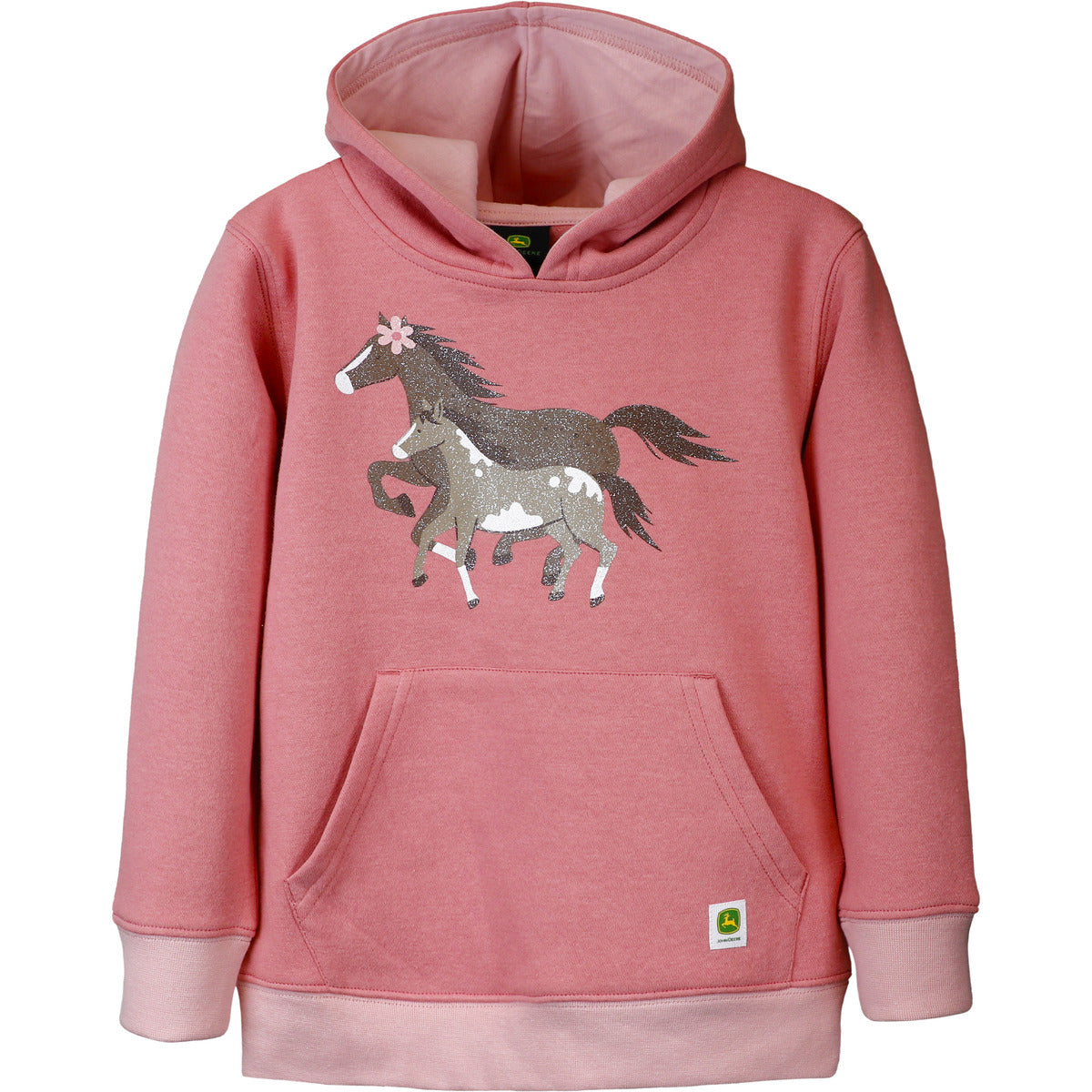 thumbnail image 2 of John Deere Girls Fleece Hoodie - Chickens - Horizon Ag & Turf 2 of 13