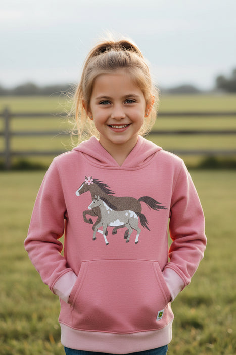 John Deere Toddler Girls Fleece Hoodie - Foal