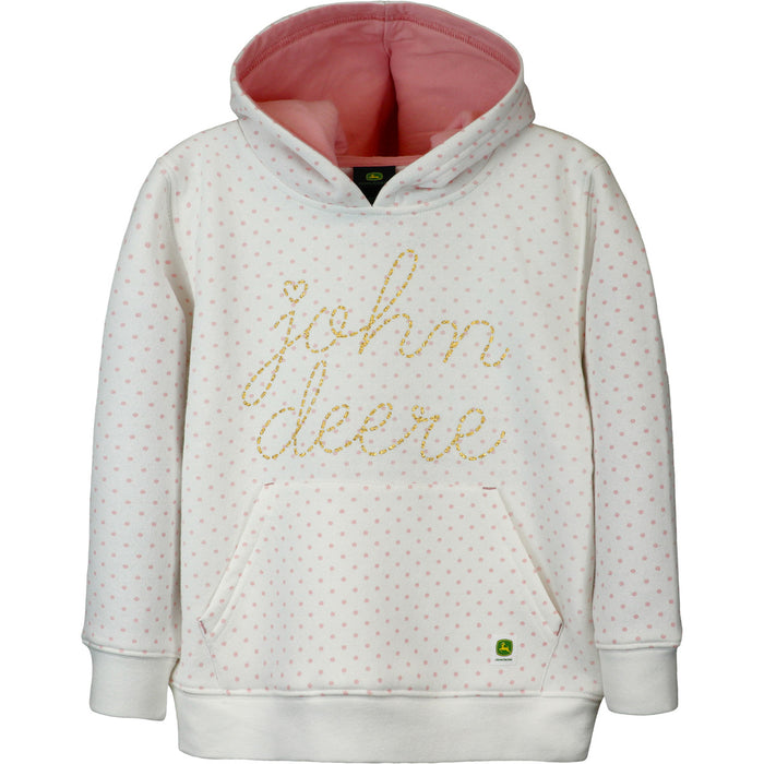 John Deere Girl Toddler Fleece Hoodie - Script