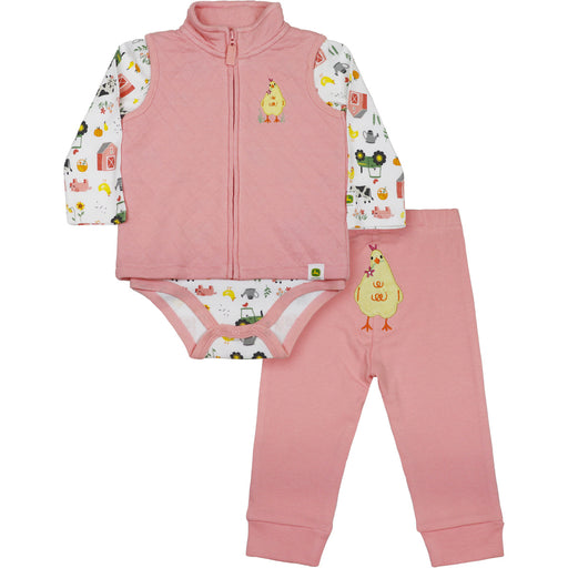 John Deere Girl Infant 3 Piece Set Chicks