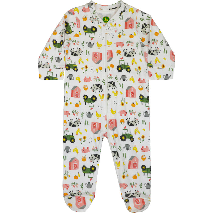 John Deere Girl Infant Coverall - Farm