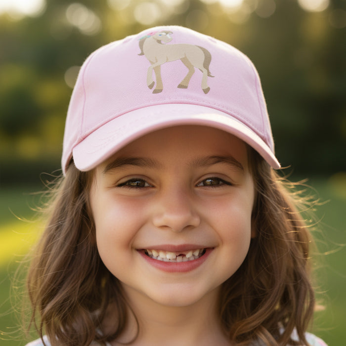 John Deere Toddler Girls Soft Pink Horse Cap