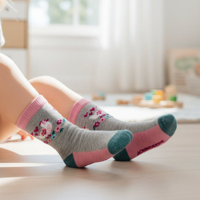 John Deere Toddler Girls Chicken Crew Sock