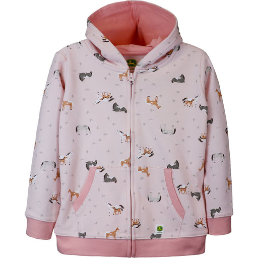 John Deere Girl Toddler Zip Hoodie - Horse