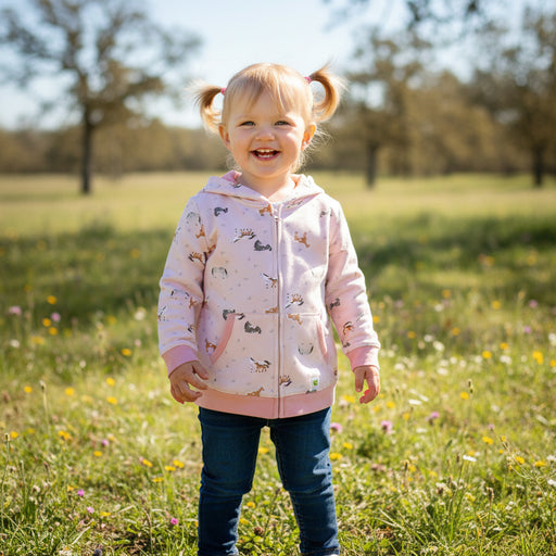 John Deere Toddler Girls Zip Hoodie - Horse