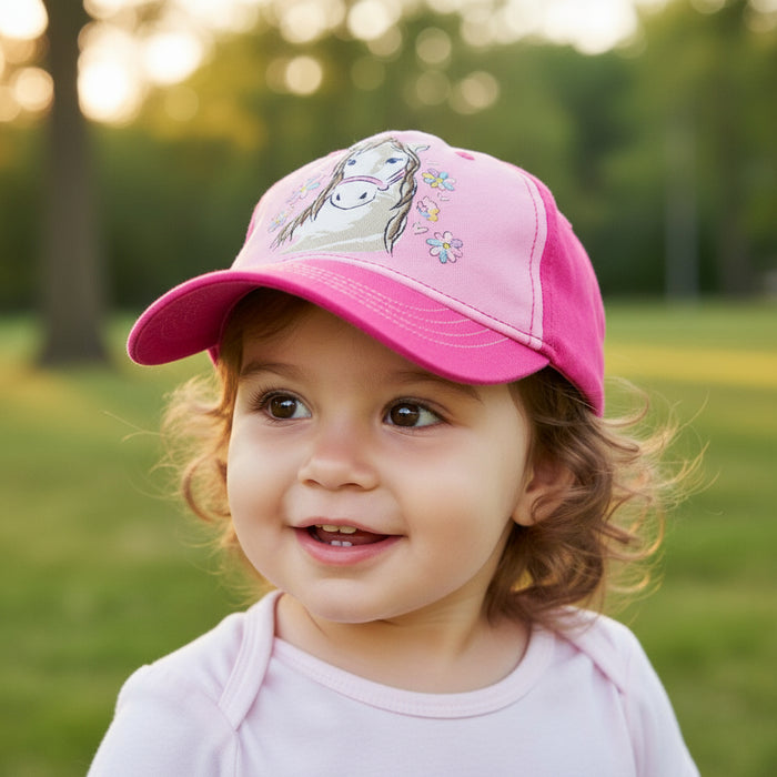 John Deere Toddler Girls Pink Horse Cap
