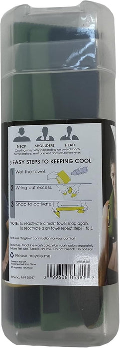 John Deere Green and Black 2 Sided Cooling Towel