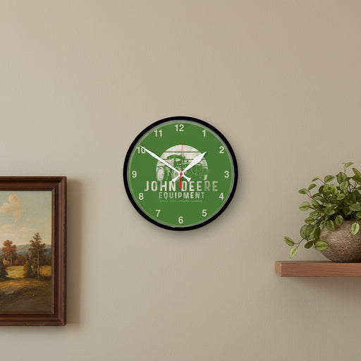 John Deere Green Equipment Clock
