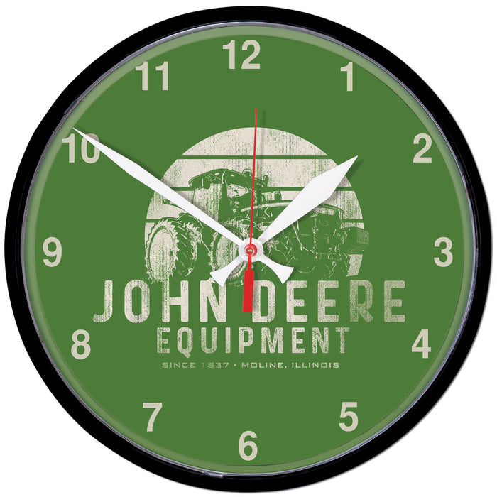 John Deere Green Equipment Clock