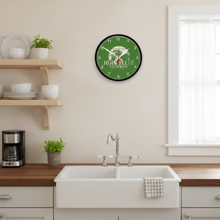 John Deere Green Equipment Clock