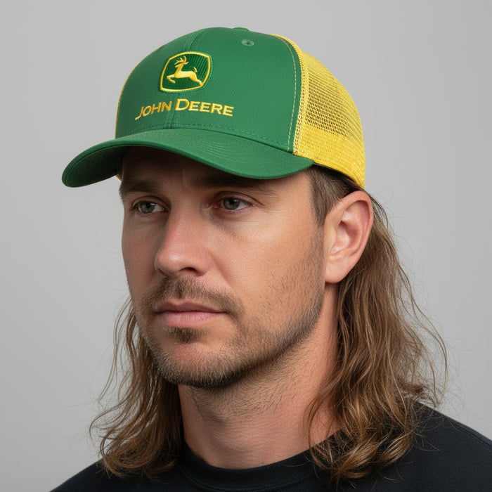 John Deere Green Yellow Mesh Back Cap
