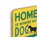 John Deere Home Is Where Dog Is Wooden Magnet