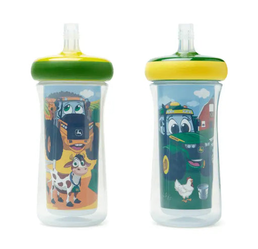 John Deere Kid's Insulated Straw Cup 2 Pack