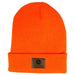 John Deere Knit Beanie with Leather Patch - Orange