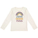 John Deere Ladies Oatmeal Rainbow Long Sleeve Tee