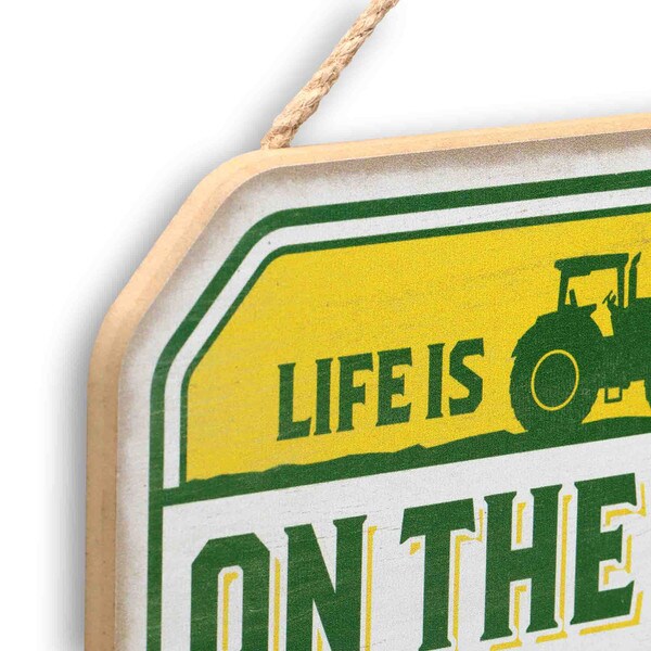 John Deere Life On the Farm Hanging Wood Sign