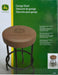 John Deere Matte Brown Garage Stool with Black Legs box