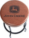 top view of the John Deere Matte Brown Garage Stool with Black Legs