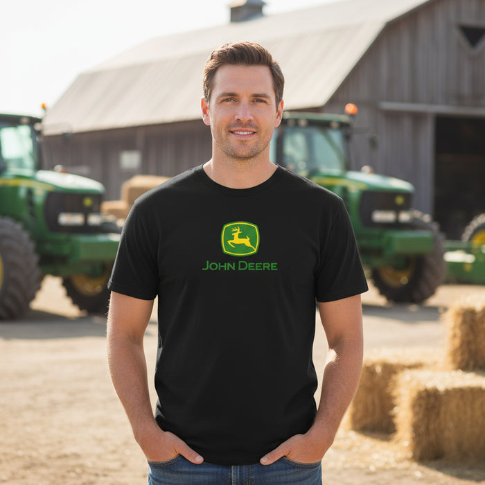 John Deere Men's Black Classic Logo T-Shirt
