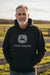 John Deere Men's Black with Grey Logo Hoodie