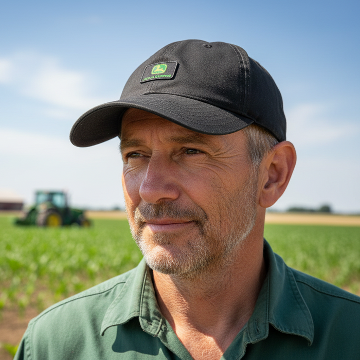 John Deere Mens Black Classic Logo Cap