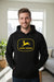 John Deere Men's Black with Vintage Logo Hoodie