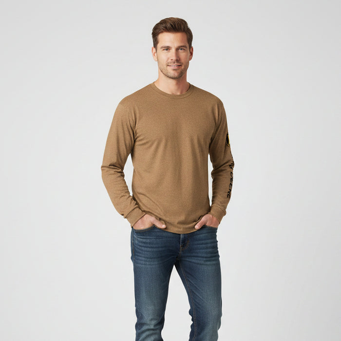 John Deere Men's Brown Long Sleeve Tee