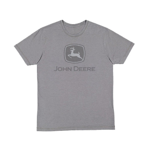 John Deere Mens Charcoal Silkscreened Tee
