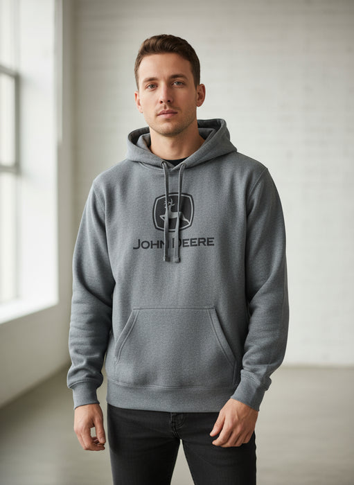 John Deere Men's Light Grey Logo Fleece