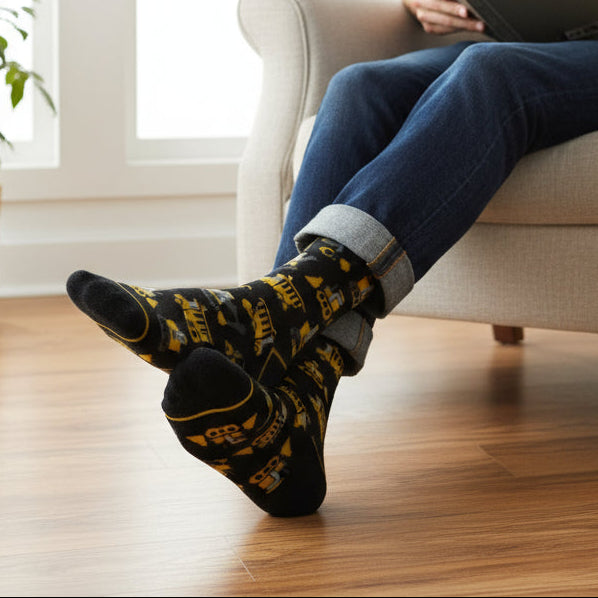 John Deere Men's Construction Print Sock