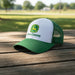 John Deere Mens Green and White Logo Mesh Cap