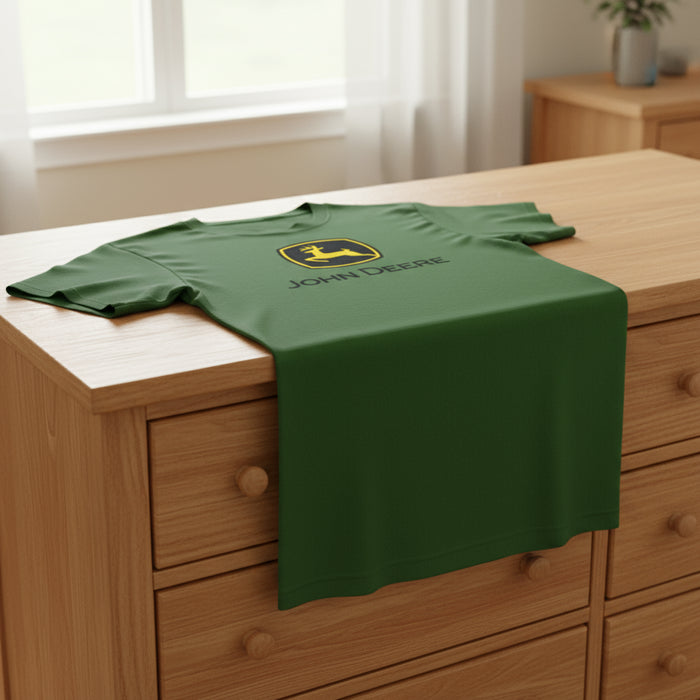 John Deere T-Shirt Uomo Verde - Logo Iconico, Manica Corta, Cotone E John Deere T-Shirt Uomo Verde - Logo Iconico, Manica Corta, Cotone E