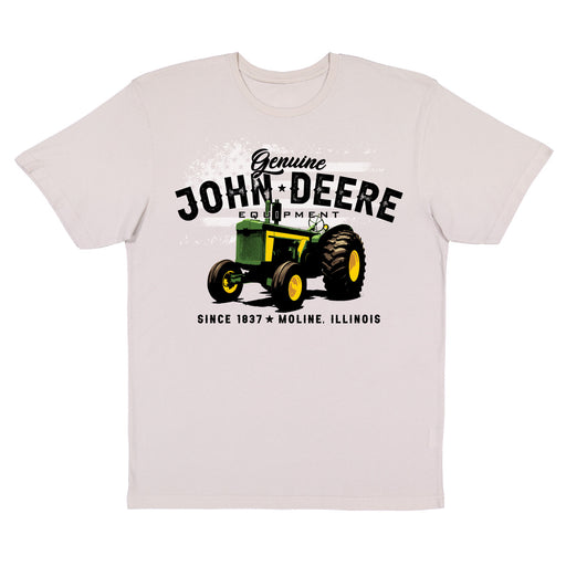 John Deere Mens Grey Vintage 1837 Tractor Tee